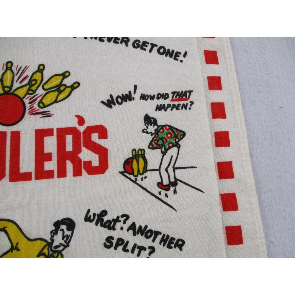 Bowler's Crying Towel Multicolor Cotton Retro Bowling Kitchen Tea Towel Humor - Picture 8 of 14